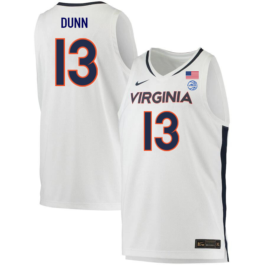 Men #13 Ryan Dunn Virginia Cavaliers College 2022-23 Stitched Basketball Jerseys Sale-White - Click Image to Close